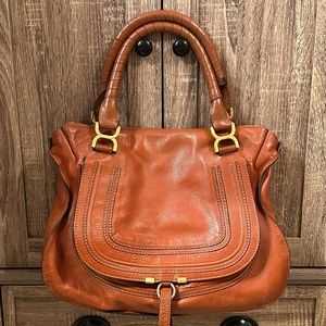 Chloe Marcie Large Bag in Tan